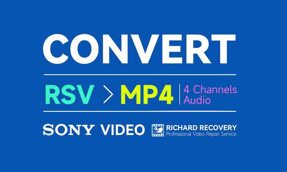 Professional SONY camera rsv convert mp4 service by Richard Recovery