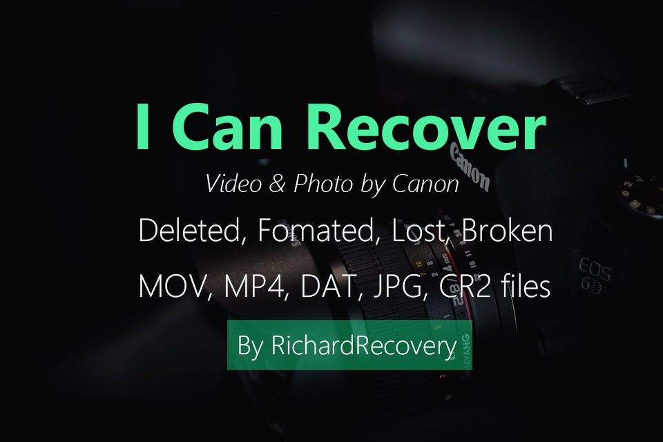 How to Recover 0 KB DAT file to MOV or MP4 video file (CANON)