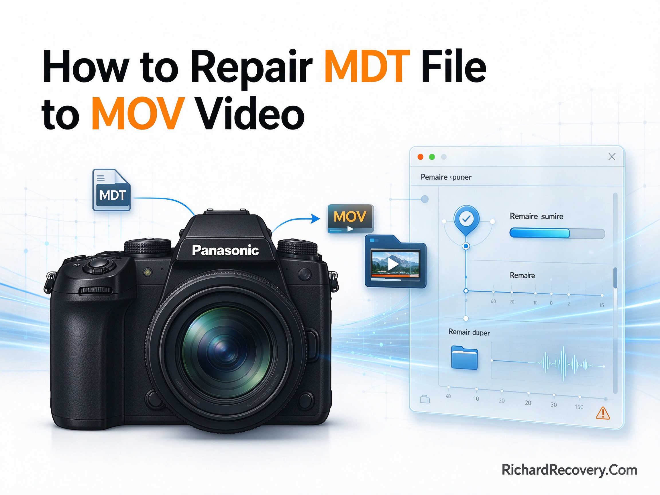 Panasonic Camera Power Loss Turned MOV into MDT File — Repair Video with Four Audio Tracks