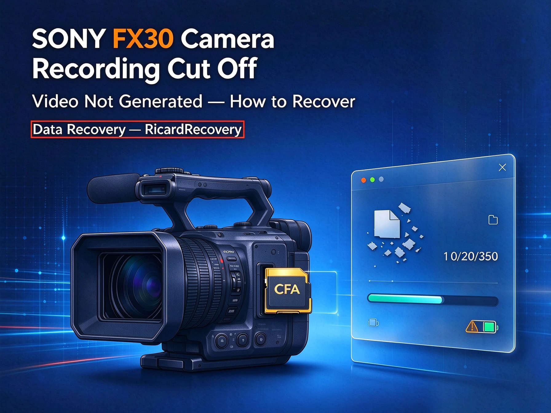 Sony Camera: How to recover lost video after Power Cut Mid-Recording